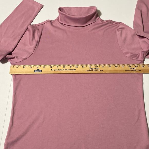 LL Bean Womens Medium Purple 100 Supima Cotton Turtleneck Base Layer Long Sleeve - Picture 4 of 8